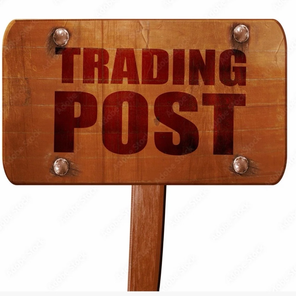 Wooden Trading Post Sign